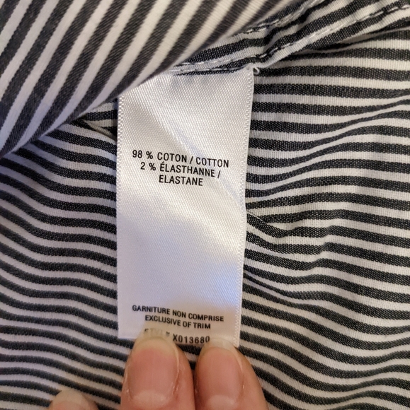 'Jacob' Black&White Vertical Stripe Fitted Blouse Sz S - Picture 11 of 11